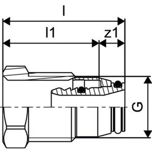 Schroefkoppeling Smart Radi 16x2mm-1/2"bt. tbv Danfoss radiatorafsluiters