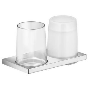 Dubbele houder met glas en lotiondispenser 11153039000