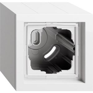 opbouwbehuizing 1-voudig + Afdekraam Gira F200 zuiver wit