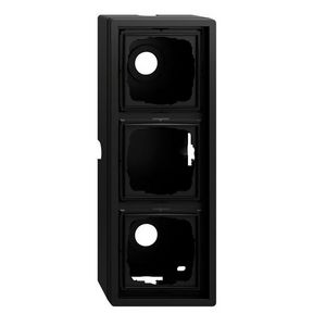 opbouwbehuizing 3-voudig + Afdekraam Gira F100 zwart m(gel.)