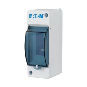Inst.kast, opb., IP30, 1x2TE, ABS, transp.venster Eaton