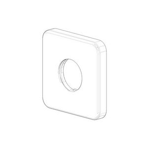 Rozet v. inbouwklep 63x63x9mm Mat Wit