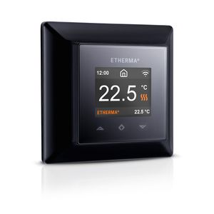 Wifi Thermostaat, app-bediening 5-40gr.C 16A Zwart RAL9011