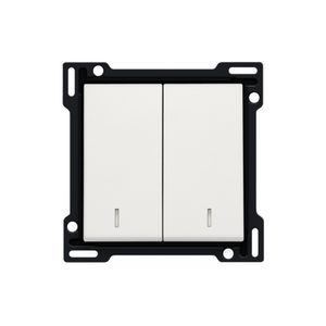 Afwerkingsset dubbele lens serieschakelaar white