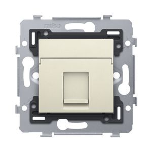 Stopcontact 1RJ45-aansl. STP Cat. 5E PoE++ vlak cream