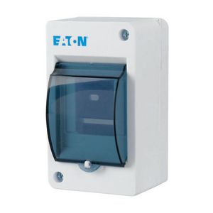 Inst.kast, opb., IP30, 1x3TE, ABS, transp.venster Eaton