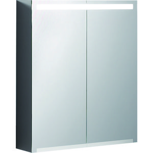 Option spiegelkast met verlichting 2 deur 60x70x15cm