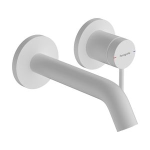 Tecturis S 1-hendel wastafelkraan voor inbouw wandmontage met uitloop 16,5cm mat wit