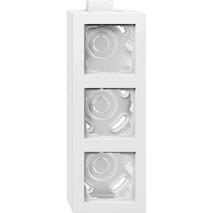 opbouwbehuizing 3-voudig + Afdekraam + K/P25 Gira E2 zuiver wit