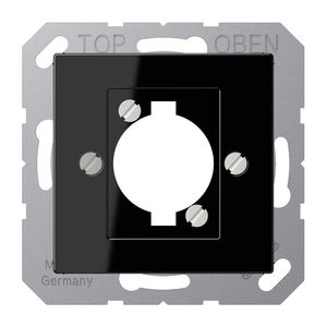 Afdekking A500 zwart slv.v.XLR-aansl.ds.