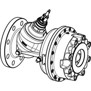 Drukgecomp. regelafsluiter KTM 512 DN100 LF geen meetnip.