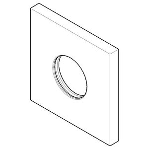 Rozet 78x78x8x32,6mm Champagne (22kt Goud)