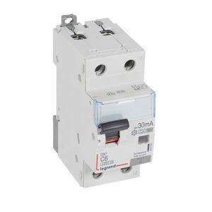 Aardlekautomaat DX3 1P+N C6A 6kA 30mA F