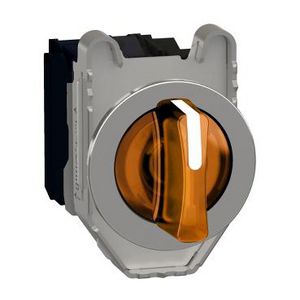 Illum.selector switch Flush mounted metal orange 30 3 pos