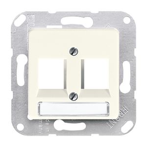 Afdekking wit 50X50 2 voudig voor mod.jack