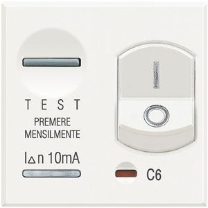 Aardlekschakelaar 6A 1P+N 1.5kA 2 modulen Axolute White