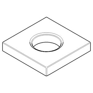 Rozet 55x55x9x25,2mm Champagne (22kt Goud)