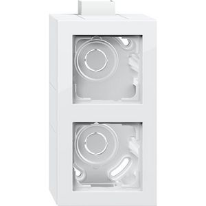 opbouwbehuizing 2-voudig + Afdekraam + K/P25 Gira E2 zuiver wit