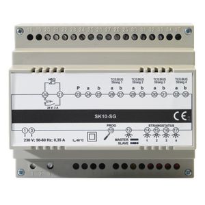 Buskoppeling hoofdbuitenpost met 4 deelinstallaties