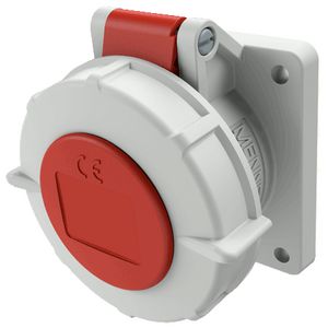 Inbouwwandcontactdoos 16A 4-polig  6H 400V IP67 TwinCONTACT