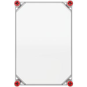 Installatiekast VMS 32 deksel transparant rood VVE=4