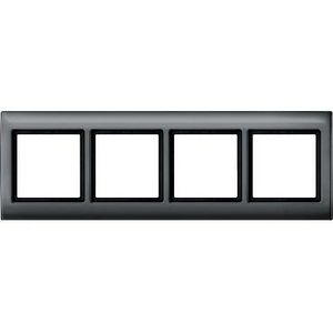 Frame 4-gang anthracite Aquadesign