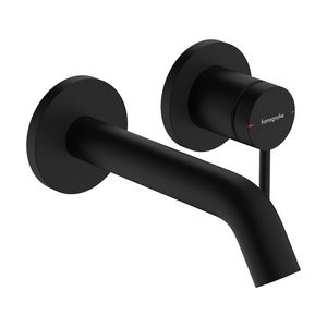 Tecturis S 1-hendel wastafelkraan voor inbouw wandmontage met uitloop 16,5cm mat zwart
