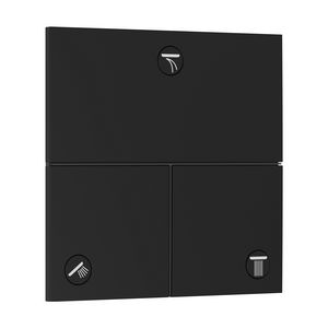 ShowerSelect Comfort E stopkraan afbouwdeel tbv inbouw voor 3 functies mat zwart