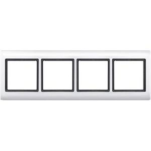 Frame 4-gang polar white Aquadesign