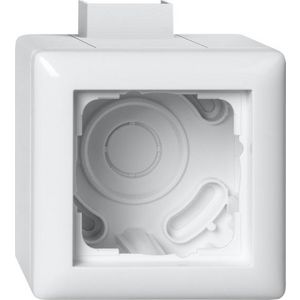 opbouwbehuizing 1-voudig + Afdekraam + K/P25 Gira Standard 55 zuiver wit