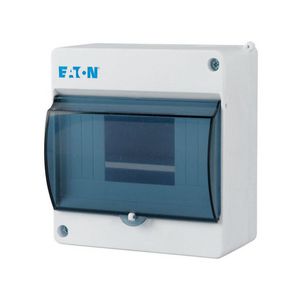 Inst.kast, opb., IP30, 1x6TE, ABS, transp.venster, incl. N/PE klem 6x1 Eaton