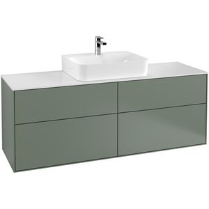 Wastafelonderkast Finion 1600x603x501mm Olive Matt Lacquer F19100GM