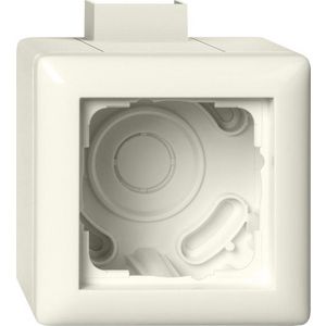 opbouwbehuizing 1-voudig + Afdekraam + K/P25 Gira Standard 55 creme wit