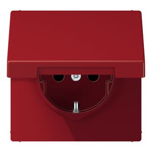 Wandcontactdoos LS990 rood slagv m.R/A klapd.