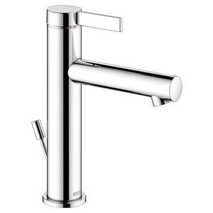 1-hendel wastafelmengkraan 130 met trekstang en afvoerg.