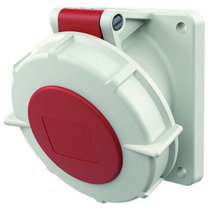 Inbouwwandcontactdoos 16A 4-polig  6H 400V IP67 schuin