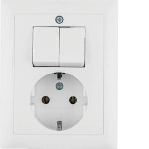 Combinatie WCD RA Serieschakelaar berker S.1/B.3/B.7 glans