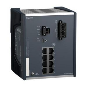 Managed Switch 8 Gigabit ports for Modicon PoE