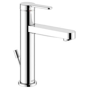 1-hendel wastafelmengkraan 130 met trekstang en afvoergarnituur