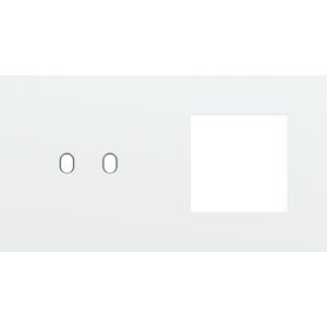 Afdekplaat 2-voud horiz. 71mm centerafst. 154-57807