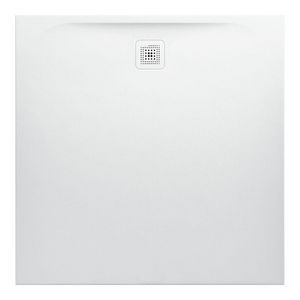 Douchevloer 1200x1200mm vierkant wit Marbond composiet afvoer aan zijde
