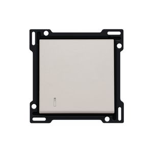 Afwerkingsset lens enkelvoudige schakelaar/knop l.grey