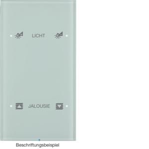 Tastsensor KNX-touch geconfig. 2-v berker R.3 glas polarwit