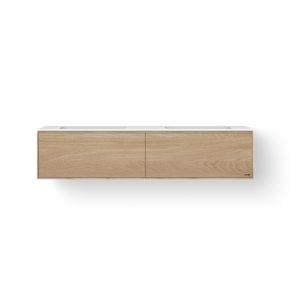 Solid Facet 160cm bovenbl 2 wasbak 500mm meubel+2 las oud gr