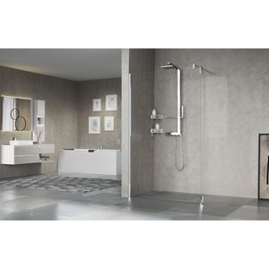 Giada H draaideel inloopdouche 370mm omkeerb. chroom/helder