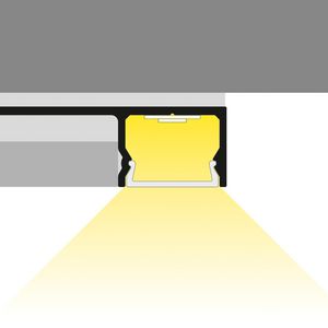 Doos a 2m. Profiel tegel 180gr. 12mm brede ledstrip grijs