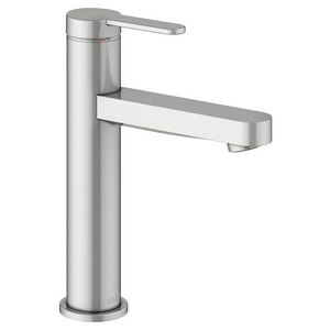 1-hendel wastafelmengkraan 130 afvoergarn/IXMO Flat/rond rvs finish