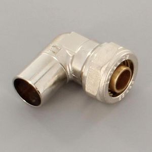 Kniekoppeling vernikkeld 22-20x2mm VPE x 22mm schuif VVE=50
