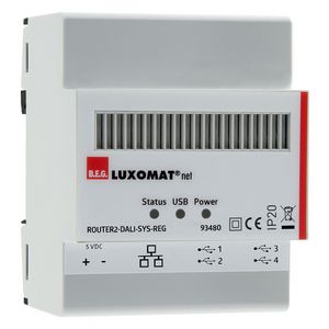 DALI Router Gen2 DIN-rail montage wit IP20