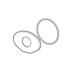Rozet compleet 32mm 65x100mm 59911328 chroom